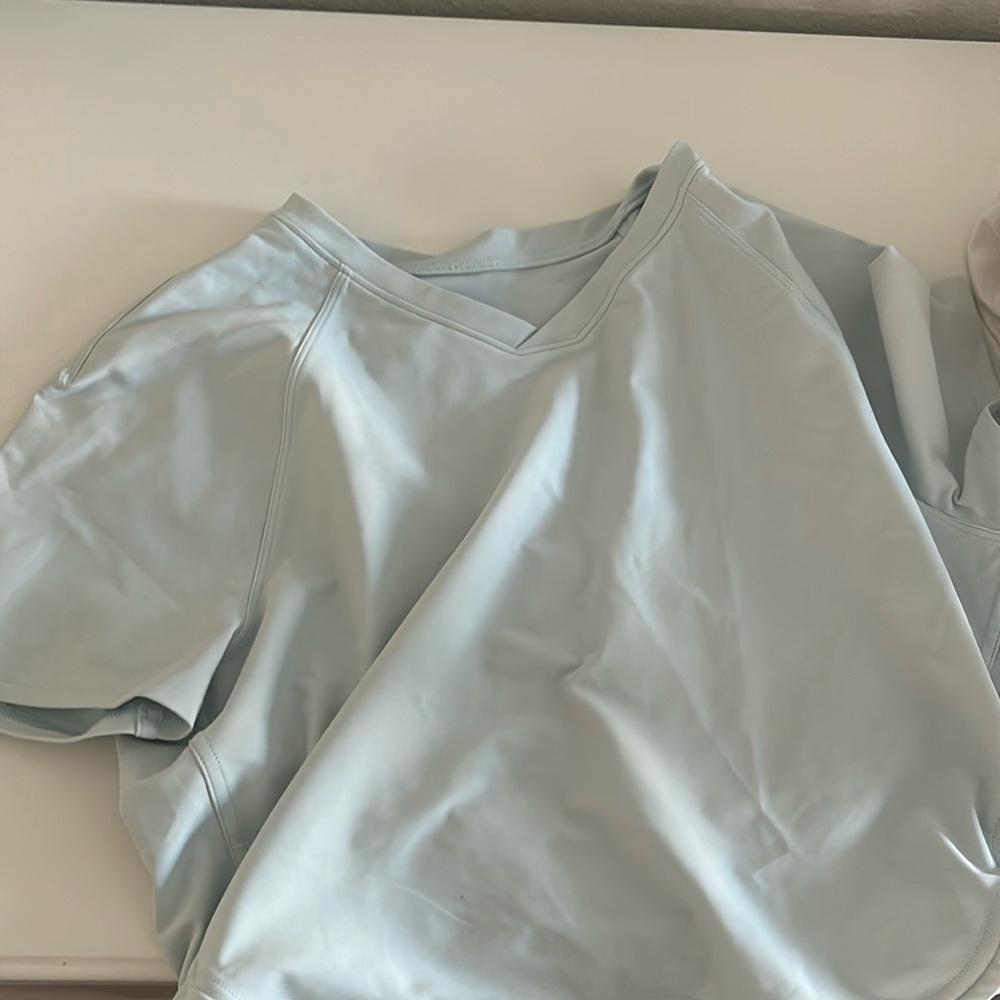 DISCONTINUED Lululemon light blue T shirt